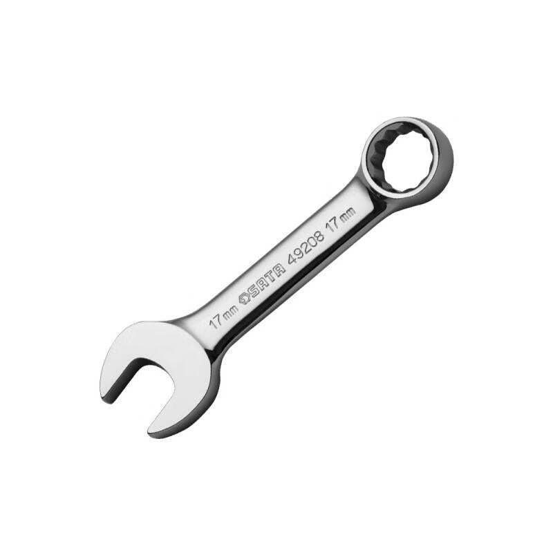 SATA 49205 Dual-Purpose Short Wrench – Fully Polished, 14mm