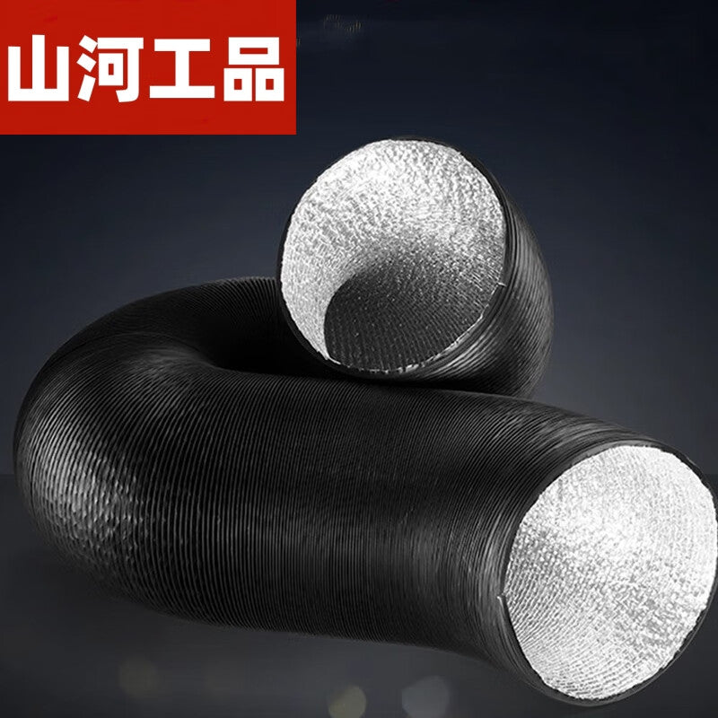 Shanhe Industrial Products Aluminum Foil Exhaust Pipe for Household and Industrial Use, Suitable for Range Hoods and Fans, 180*3 Meters