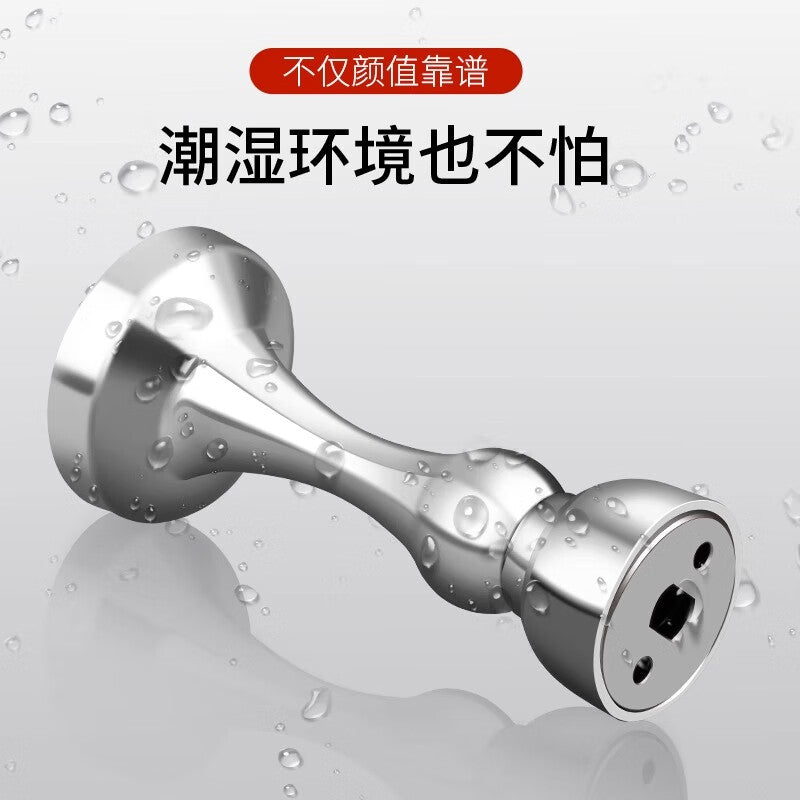 304 Stainless Steel Door Stopper with Thousand-Speed Wheel, Drill-Free, Strong Magnetic Adhesion for Bathroom Doors, Room Doors, Cabinet Doors, and Anti-Collision Device [9.7cm] 304 Stainless Steel