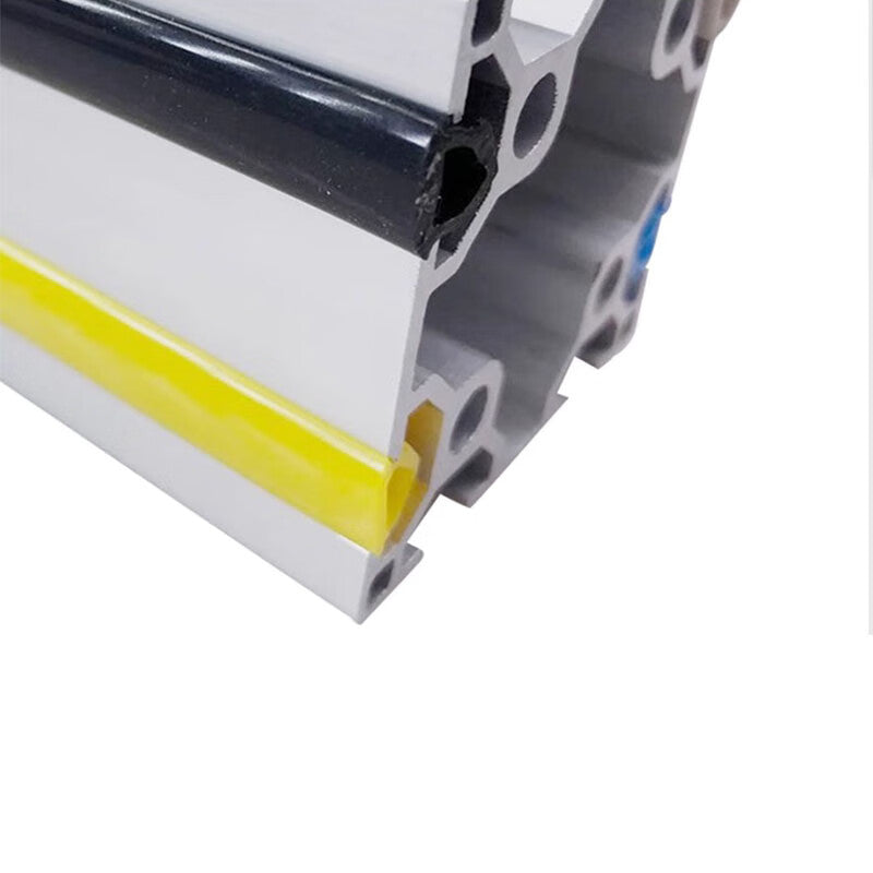 Yonghao Yinghong Aluminum Profile Sealing Strips, Industrial Soft PVC Flat Sealing Channel Strips (Customizable), European Standard 30/40 Type, 8mm, Light Gray, 100m per Roll. Price per Roll.