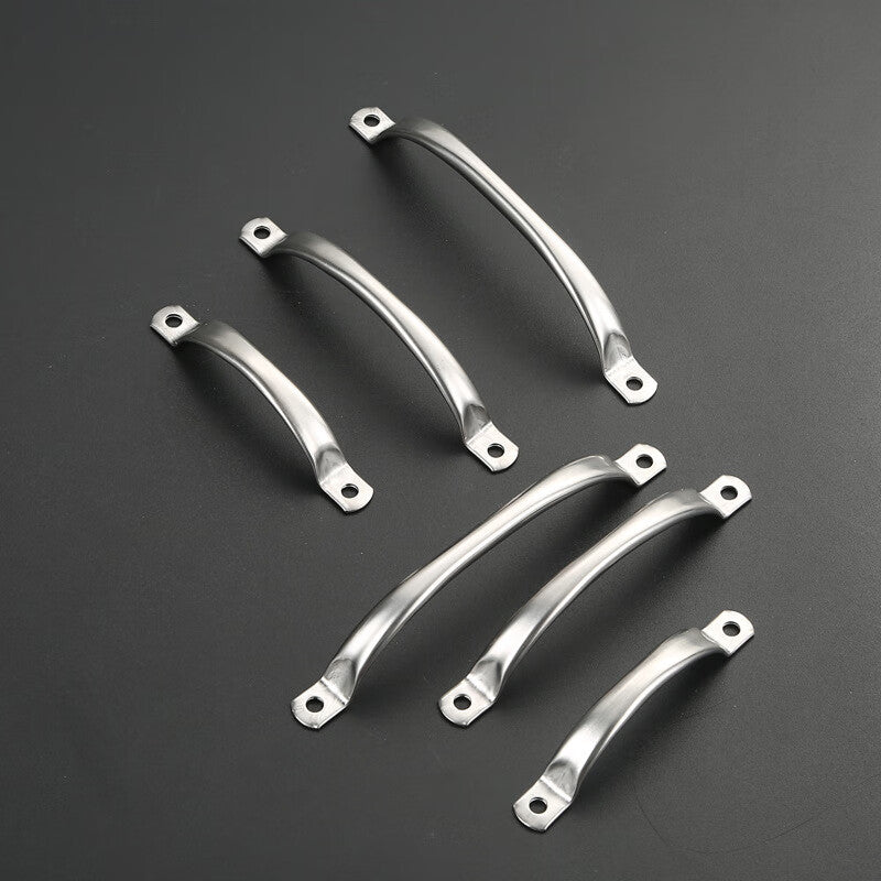 Deqi 201 Stainless Steel Handles, Drawer Handles, Cabinet and Wardrobe Door Handles, Arched Door Handles, Old-fashioned Iron Handles, Size 9 (180mm)