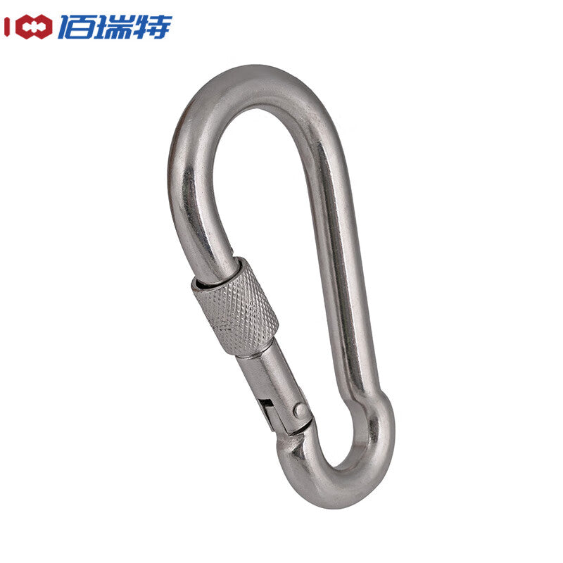 Bairuit 304 Stainless Steel Spring Buckle, Safety Buckle, Water Bottle Buckle, Chain Connector Hook, Quick-release Buckle, M6*60mm [Standard] 5 pieces