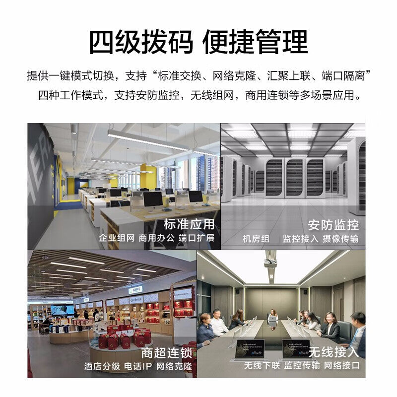 H3C enterprise-class 24-port Gigabit unmanaged switch S1224F 2 Gigabit optical network switch network cable splitter rack-mounted