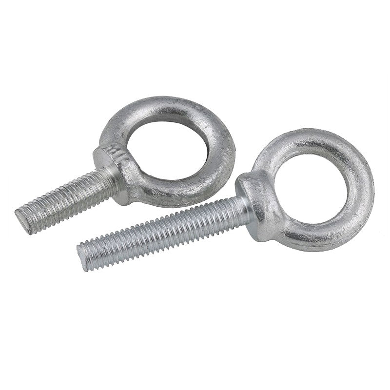 Bairuit - White Zinc Plated Eye Bolts, Extended Eye Lug Bolts, Carbon Steel Round Eye Bolts, M8*16