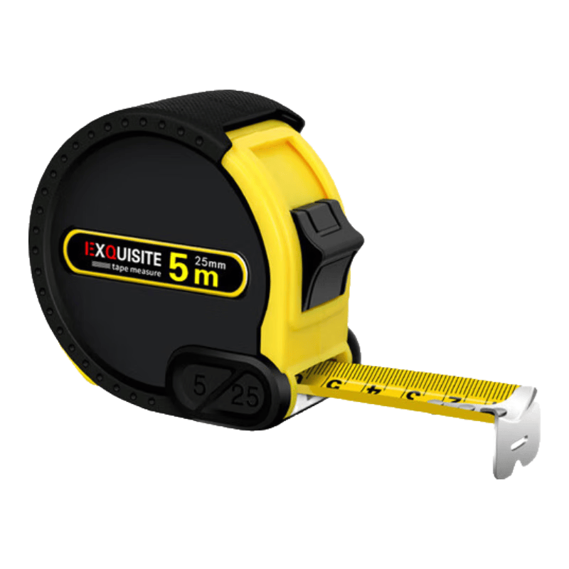 Metz high-precision steel tape measure, metric/imperial system, millimeter/inch, double-scale, thickened steel tape measure, box ruler, woodworking steel tape measure BJC01, metric/imperial system, 19mm*5m.