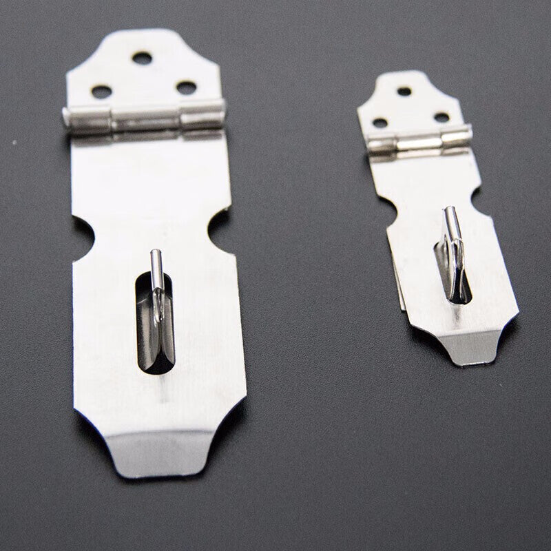 Jingu Lao KCAA-561 Stainless Steel Lock Snap-on, Security Door Lock, Door Nose Pin, Padlock, Lock Tag, Lock Snap Plate, Lock Pad Lock Snap-on (with screws), 2 inches (Small 5)