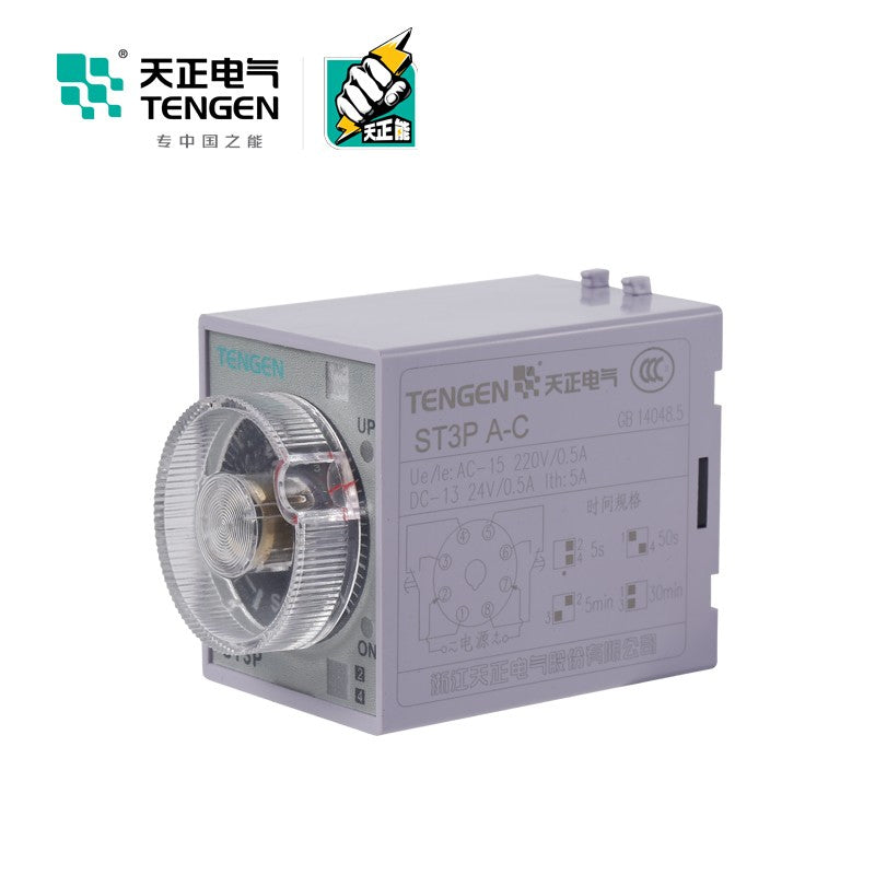 Tianzheng Electric TENGEN ST3PC-A 220V rail-mounted time relay 03040160072