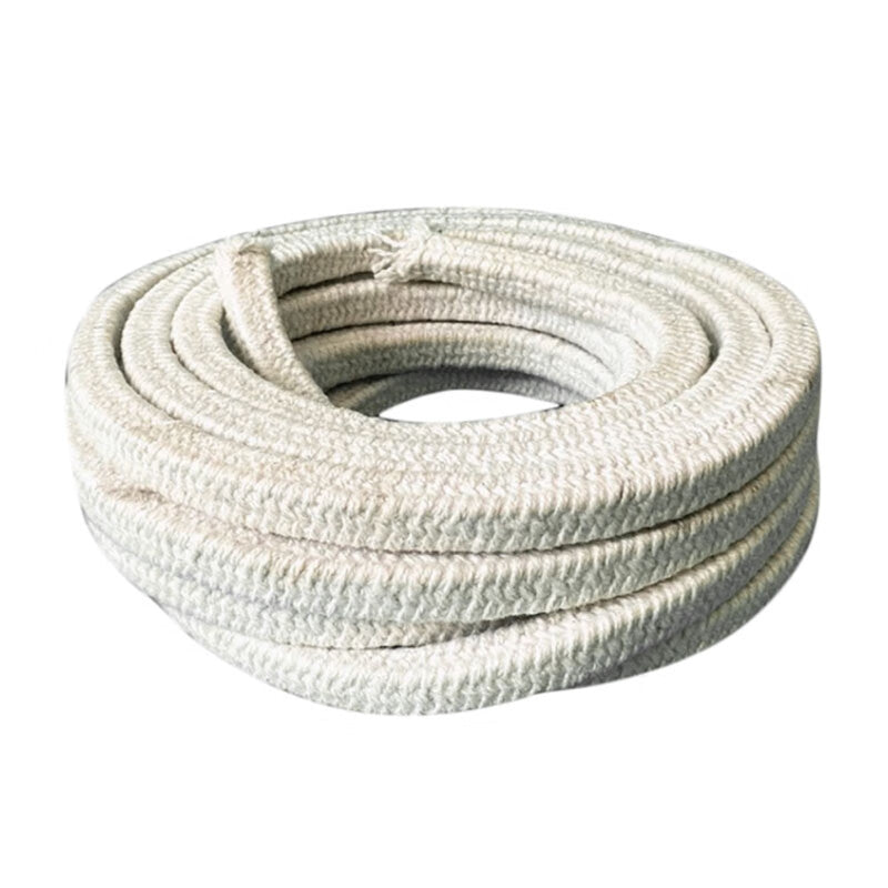 OKW ceramic fiber packing high-temperature resistant sealing strip, round braided asbestos rope, 8*8/meter [square], 2 meters per roll.