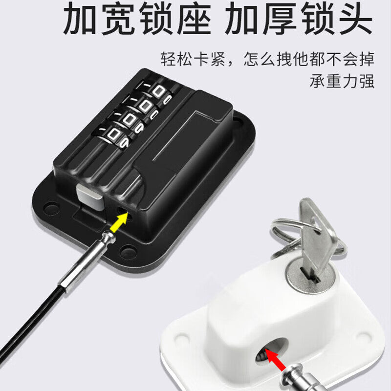 Shanglijin No-Drill Safety Lock, Window Lock, Window Limiter, Drawer Lock, Key Type (Black)