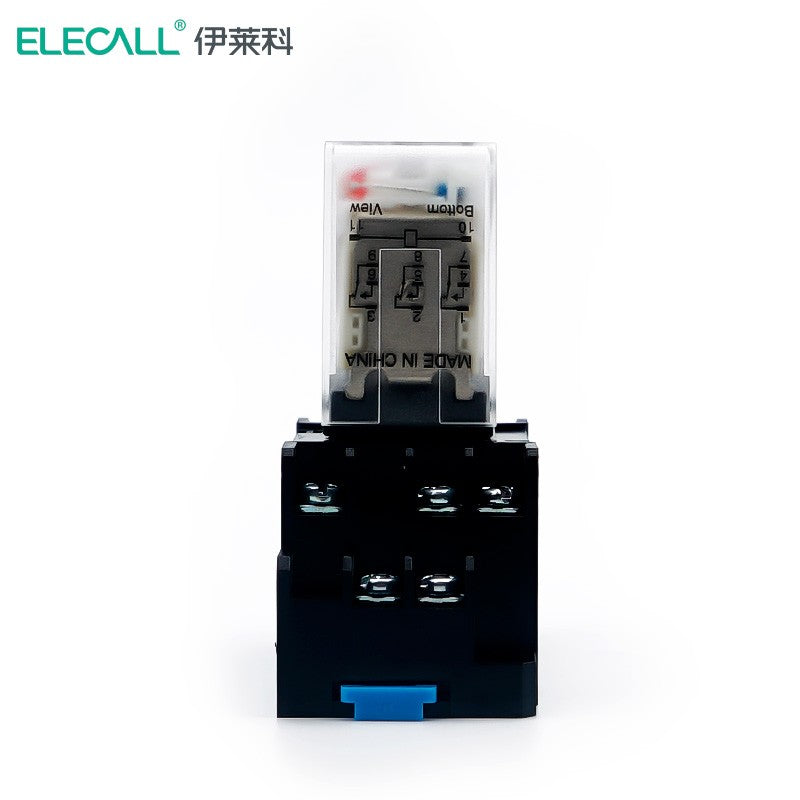 ELECALL HH53P small intermediate relay AC three-open three-closed with light and base electromagnetic relay set 11 feet MY3NJ AC110V