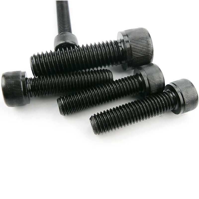 Yixuan Tools 12.9 grade metric cup head hex socket head cap screws, blackened (quenched), high strength bolts, extended screws M10*150 (half thread), 10 pieces