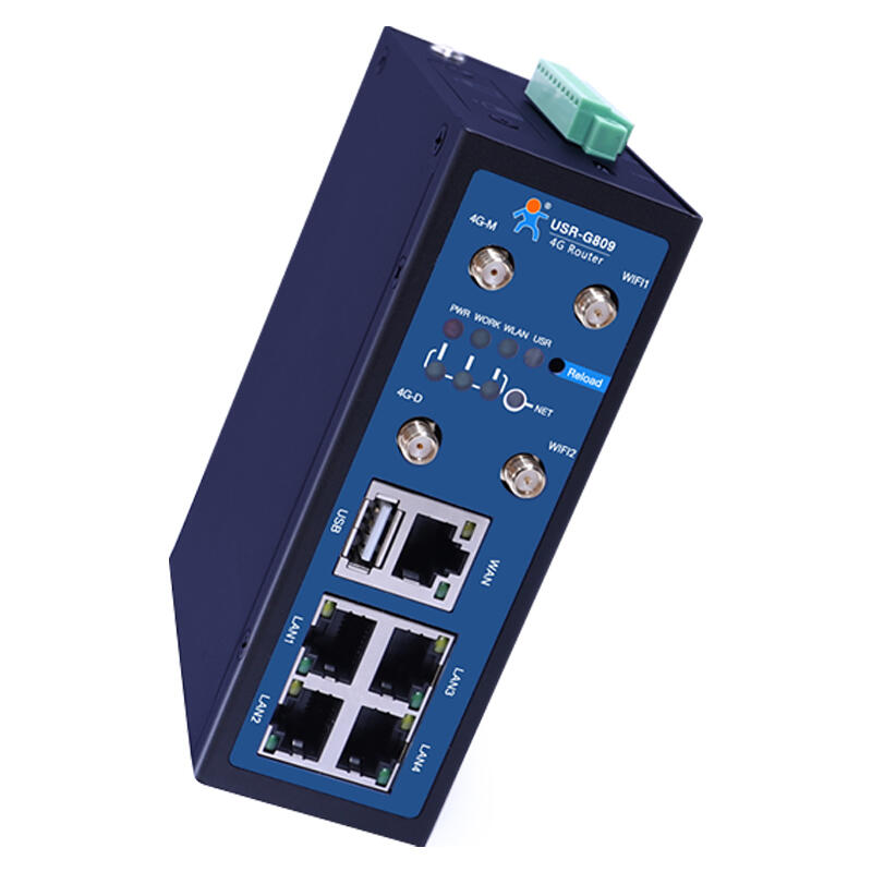 LonHand 4G industrial gateway router card DTU transparent transmission Wi-Fi wireless DI/DO networking 232/485 serial port USR-G809 full network access