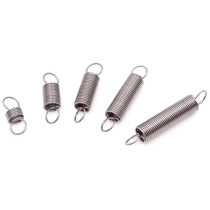 Yonghao Yinghong 304 Stainless Steel Small Tension Spring with Return and Hook, 0.6mm Wire Diameter, Customizable, 0.6*5*25 (10 pieces), Price per piece.