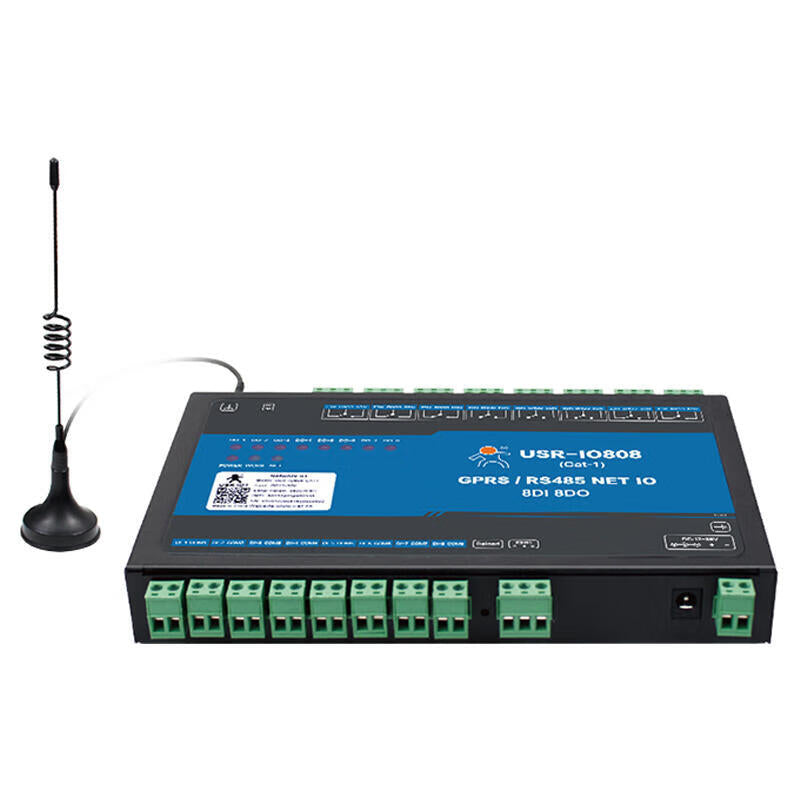 LonHand RS485 network 8-way IO relay remote switch control modbus IO808 Cat1 version USR-IO808-CAT1