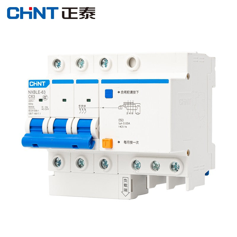 Chint NXBLE-63 3P C63 30mA 6kA Circuit Breaker