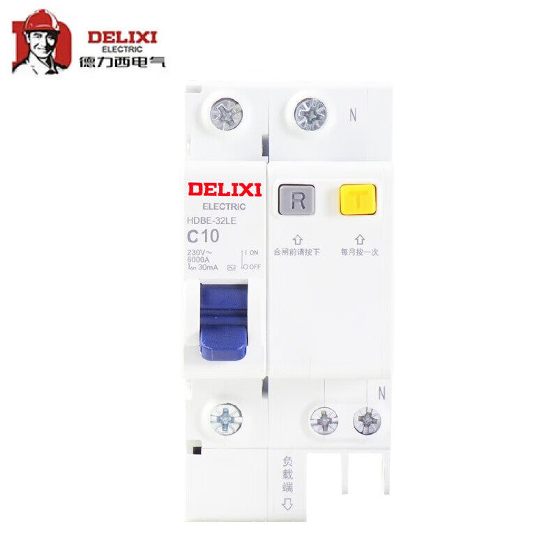Delixi Electric air switch HDBE-32LE leakage circuit breaker; HDBE-32LE 1P+N 10A