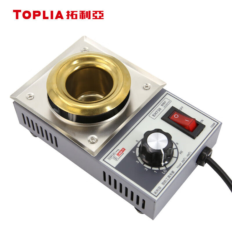 TOPLIA EH730 Soldering Furnace, Small Adjustable Temperature Round Solder Furnace, 150W, Solder Capacity 0.3KG