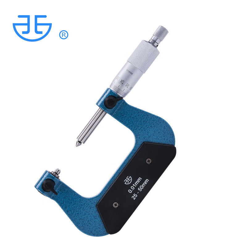 Northwest China, Qinghai - Thread Micrometer, Qinghai Measuring Tools, Thread Pitch Diameter Measurement Standard with Probe Calibration Rod 200-91-000/Measuring Range 0-25mm, Thread Micrometer 0.01mm