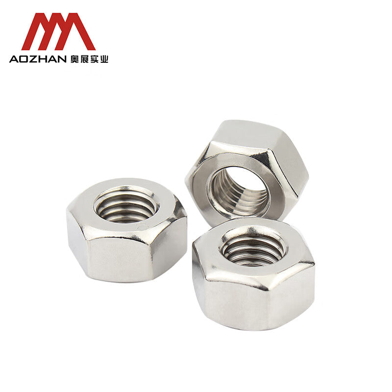 AOZHAN HG20634 Hexagonal Nuts for Steel Pipe Flanges, 304 Stainless Steel Chemical Nuts and Sheets, GPH M48 (25 pieces/box)