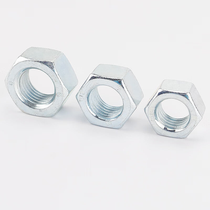 Haisdic [Beijing Warehouse Delivery] 8.8 Grade High Strength Nuts M6 (300 pieces) Blue and White Zinc GB6170A Type External Hex Nuts HK-28