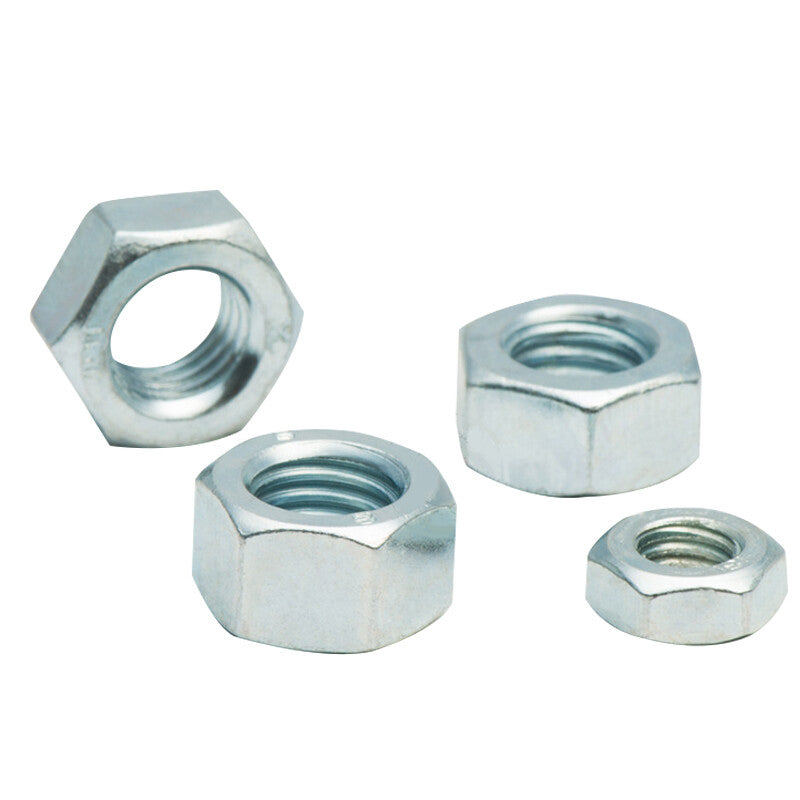 Haisdic HKYC-91 Grade 4 High Strength Nuts, Bolts and Nuts, Hex Nuts, Blue and White Zinc Grade GB52 M8 (P1.25) 200 pieces