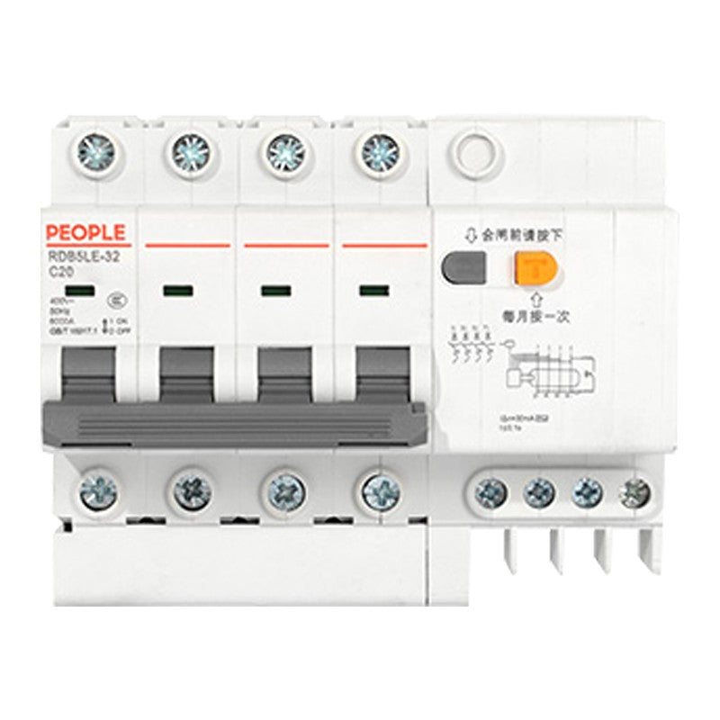 People's Electrical Appliances (PEOPLE) RDB5LE leakage protector with air switch circuit breaker 3P+N 25A