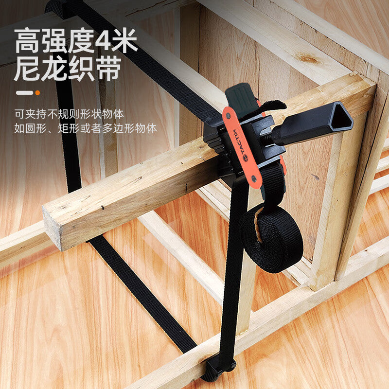Tactix Multifunctional Strapping Clip, Woodworking Picture Frame Clip, Panel Clip, 4-meter Binding Clip, Polygonal Clip for Home Use 215901