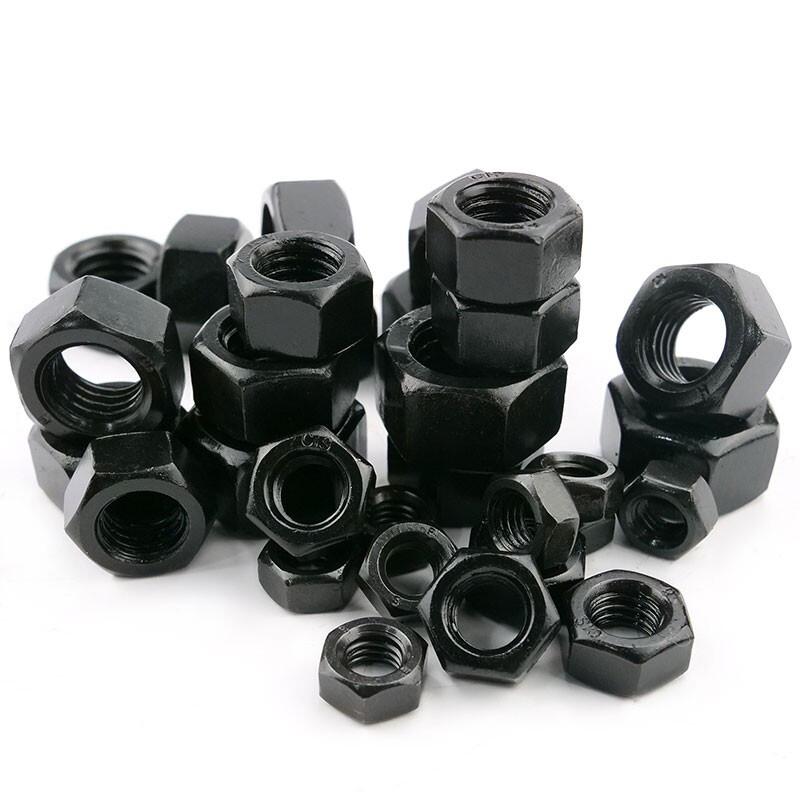 Yixuan Tools High-strength Hexagonal Nuts, Grade 8 Blackened and Quenched Type A, M12, 150 pieces