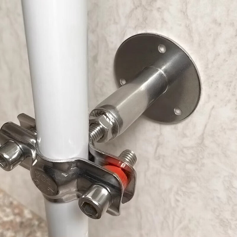Shanhe Industrial Products Stainless Steel Pipe Clamps, Fixing Clips, Gas Pipeline Support Brackets, Pipe Hoops, Water Pipe Supports Φ38-40, Column Height 50-100mm