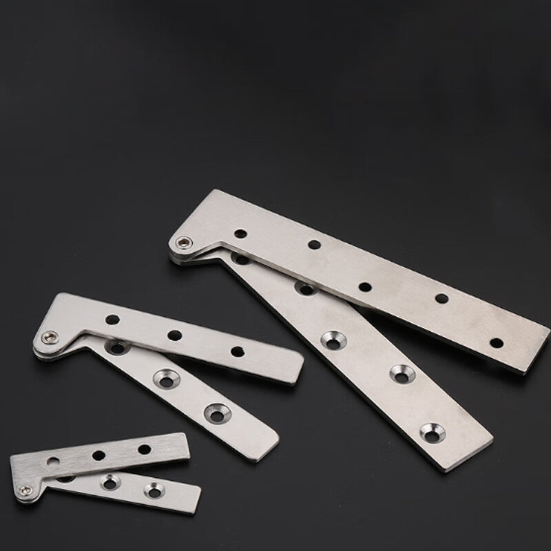 Deqi Stainless Steel Chicken Beak Hinge, Side-Swivel Window Hinge, Revolving Door Hinge, L-Shaped Hinge Door and Window Hinge Accessories, Large Size