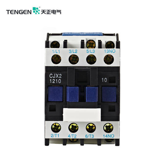 Tianzheng AC contactor rated current 12A coil voltage AC110V; CJX2-1210 110V