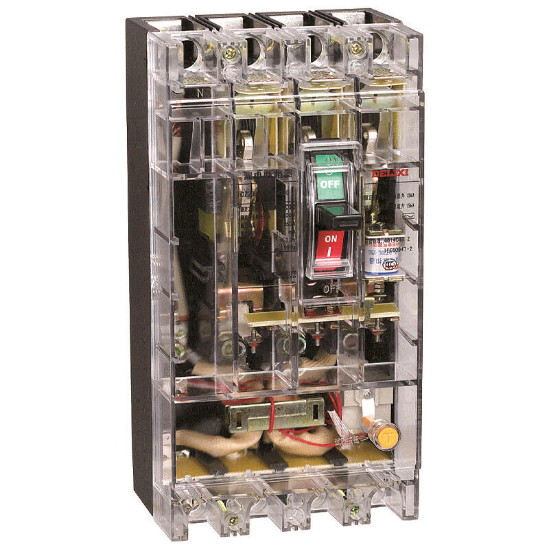 Delixi Electric Thermal Magnetic Residual Current Operated Circuit Breaker; DZ20L-250T/4300 250A 150MA Transparent Non-Extension <0.1 No Copper Nose
