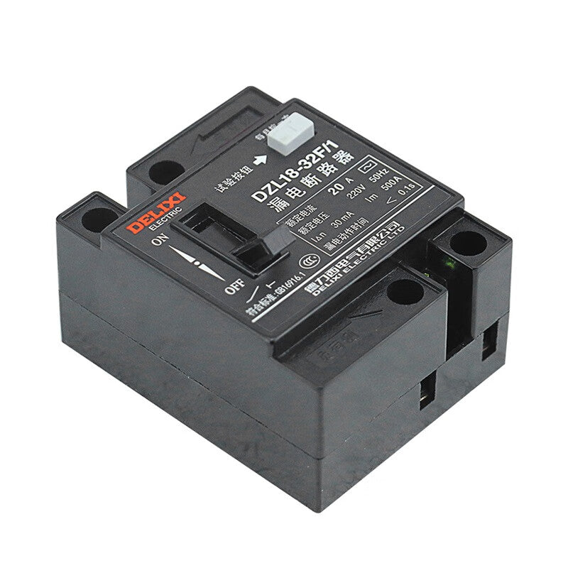 DELIXI ELECTRIC leakage circuit breaker switch DZL18-32F/1 20A single button ordinary/piece