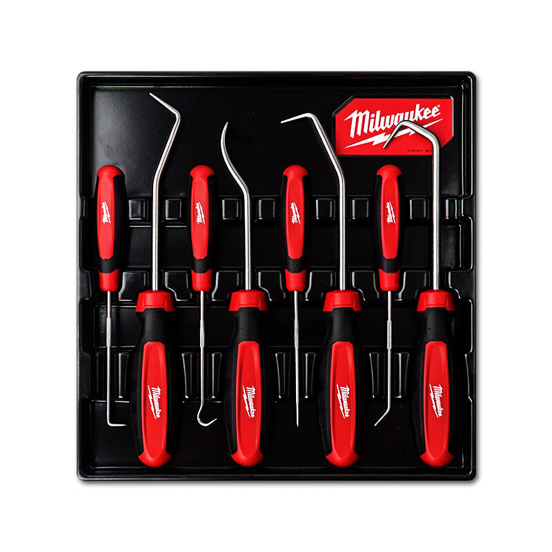 Milwaukee Crochet Picking Set (8 pieces): Crochet hooks, O-rings, sealing rings, and cotter pins.