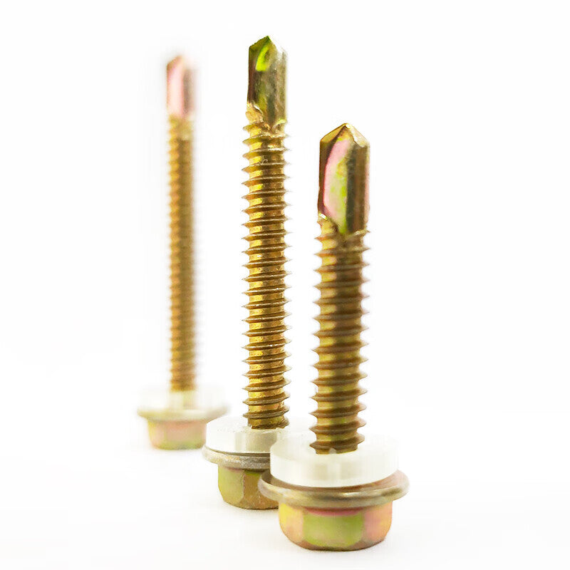 GUYU Color Zinc External Hex Self-Tapping Screws M4.8*16 (100 pieces per pack) gnjz-1389M4.8*30 (100 pieces per pack)
