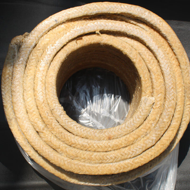 Deqi Butter Packing, Oil-Soaked Cotton Yarn Packing, Linen Packing, Special for Water Pump Seals, Yellow, 16*16 cm