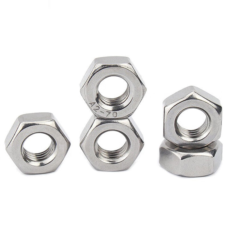 Bingyu BY-866 304 Stainless Steel Nuts, DIN933 M8 Hex Nuts (100 pieces/pack)