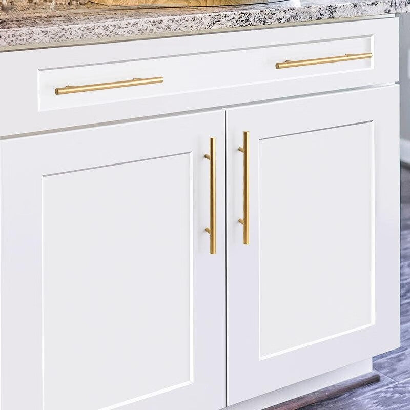 Shanhe Industrial Products Minimalist Wardrobe Door Handle, Nordic Style Cabinet Handle, Simple European Style Kitchen Cabinet Drawer Handle, Sand Gold 9039-192 Hole Spacing, 1 Piece