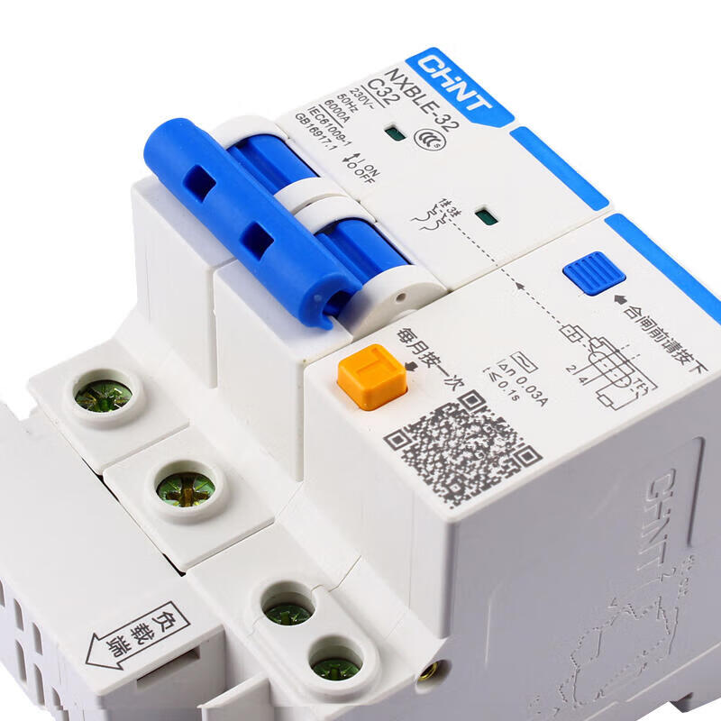 Chint residual current action circuit breaker; NXBLE-32 2P C32 30mA 6kA