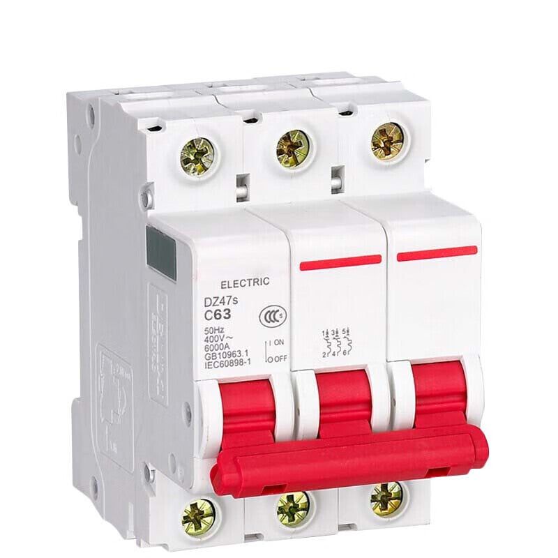 DELIXI ELECTRIC AC miniature circuit breaker small home appliance air switch DZ47s 3P C type 25A