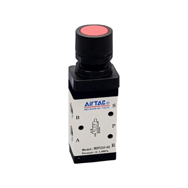 AirTAC Flat Head Button Manual Valve (1/4); M5PF21008R