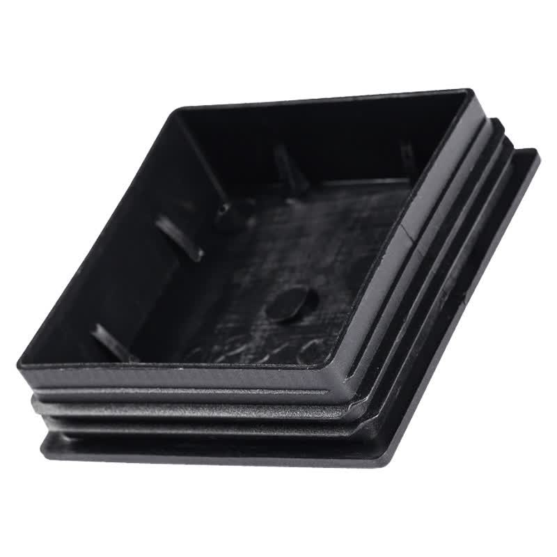 Winstein W1009 (100 pieces) Square Pipe Plugs, Plastic PE Pipe Plugs, Square Pipe Caps, Furniture Foot Pads, End Caps, Black 20*20 Square Pipe Plugs