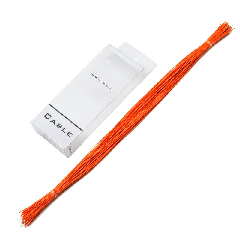 Drop-in 30# Electronic Connecting Cable, OK Cable, Jumper Wire, PCB Jumper Wire, Breadboard Cable, Double-ended Tinned Copper Core Connecting Cable [100 pieces/pack] Orange 30AWG 30cm