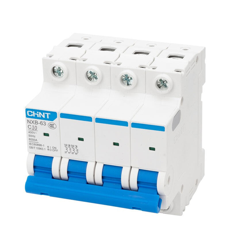 Chint (CHNT) small circuit breaker air switch overload air switch DZ47 upgraded industrial circuit breaker NXB-63-4P-C-10A