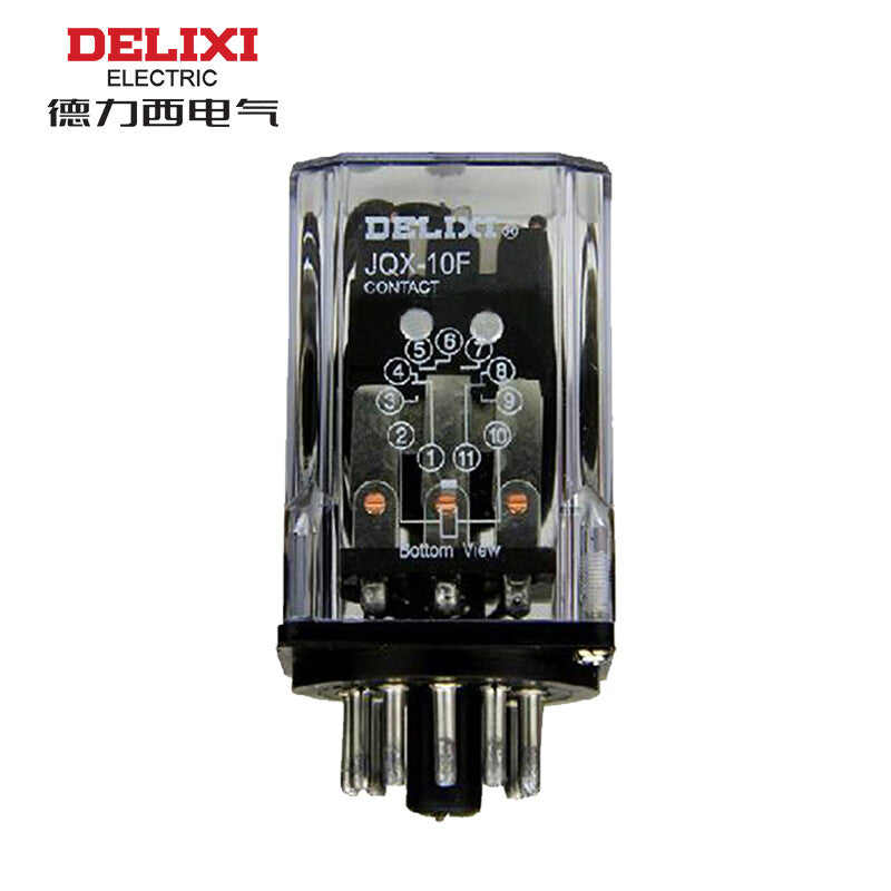 Delixi JQX-10F small 10A 3NO+3NC without light 220VAC JQX10F3M intermediate relay