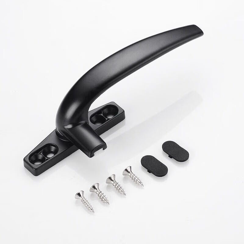 Heyucheng Aluminum Alloy Door and Window Handles, 50mm Casement Window Handles, Outward Opening Right Handle - Black (1 piece)