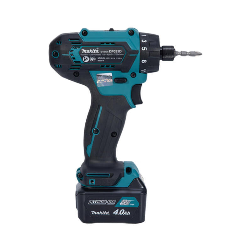 Makita Cordless Screwdriver Drill 6.35mm 12V 2.0Ah; DF033DSAE