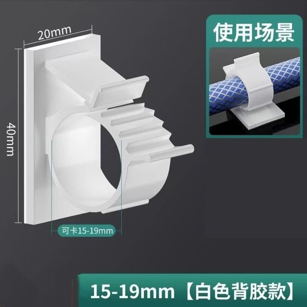 Shengduoshan no-drill water pipe fixing clips and gas pipe fixing clips to prevent pipe falling off, 15-19mm.