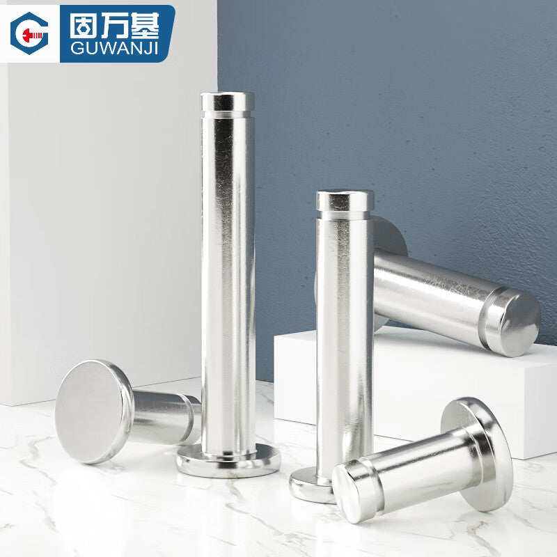 GUWANJI Flat Head Grooved Pin, 304 Stainless Steel, Flat Head Grooved Pin, Snap Ring Pin, Locating Cylindrical Pin, M4x30 [10 pieces]