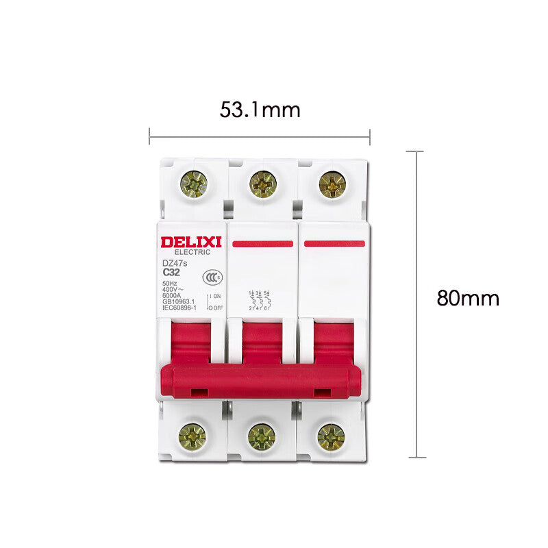 DELIXI ELECTRIC DZ47s C 3P 25A small circuit breaker air switch/piece (customized)